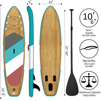 MOQ 1 Pcs Paddle Inflatable Sup Paddle Board Stand Surfing 17.5 Lbs
