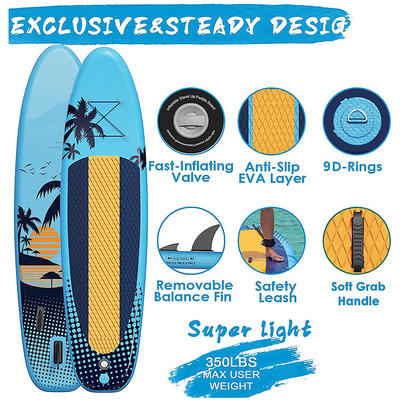 350LBS Capacity Touring Sup Board SUP Ocean Lightweight Paddle Board Set